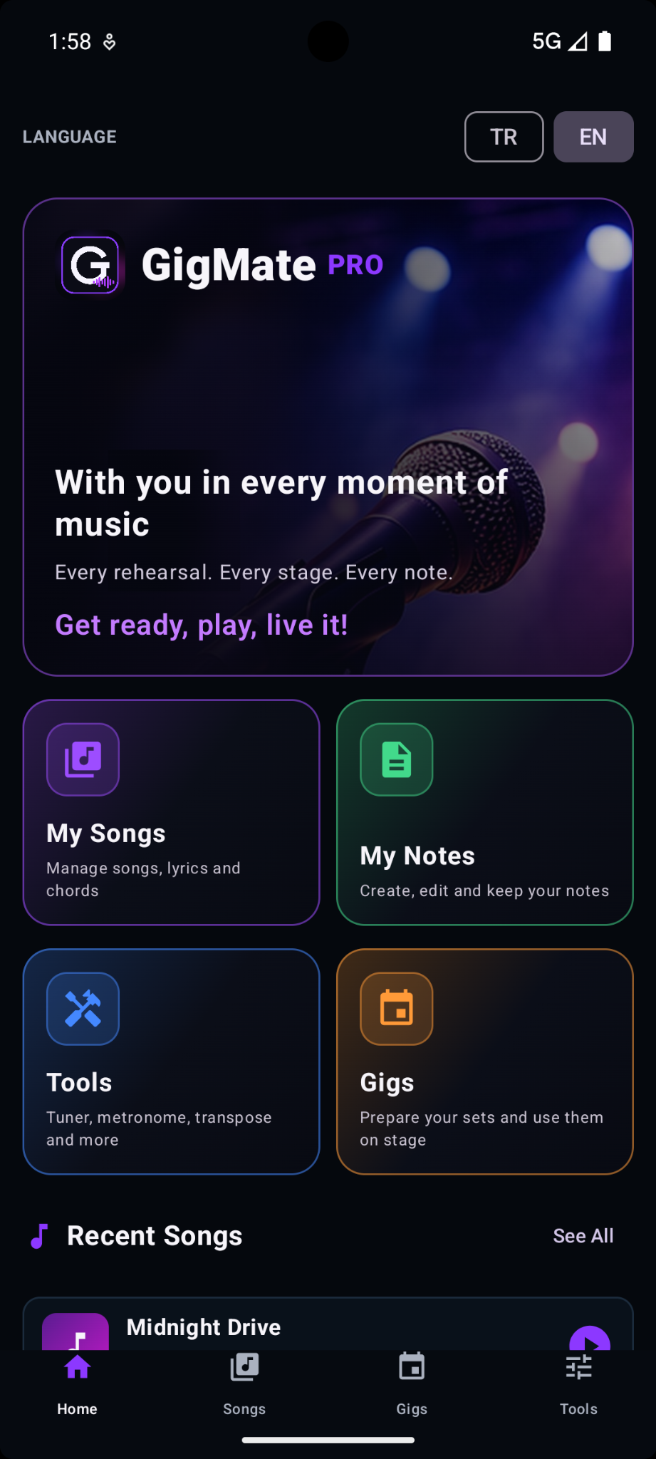 GigMate PRO ekran görüntüsü