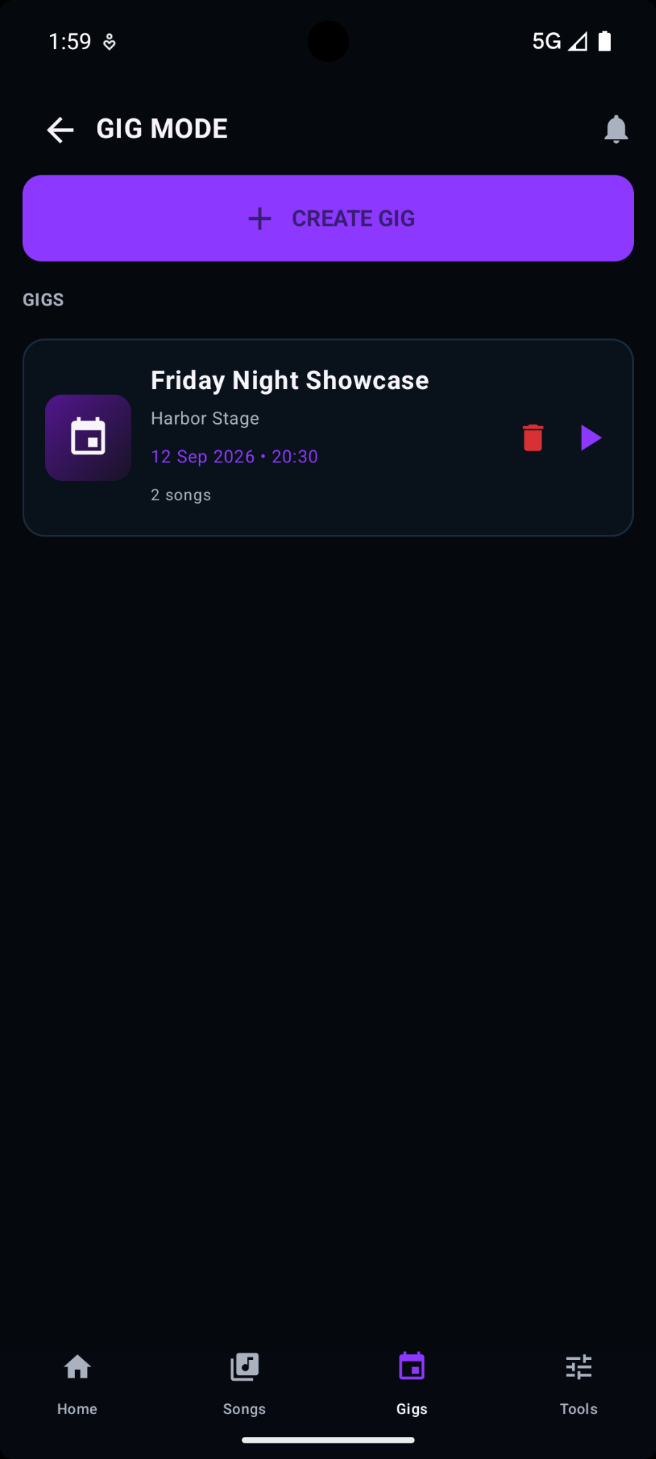 GigMate PRO ekran görüntüsü