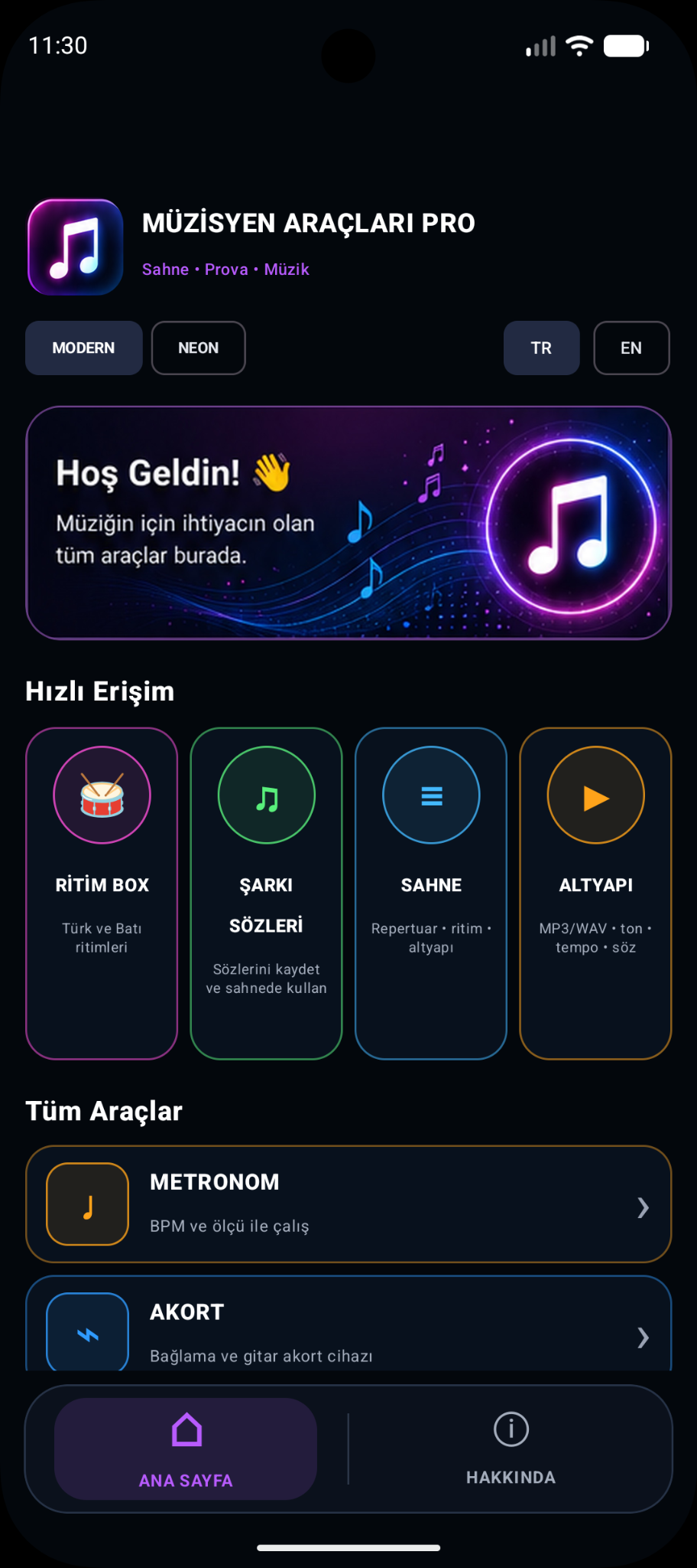 Müzisyen Araçları Pro ekran görüntüsü